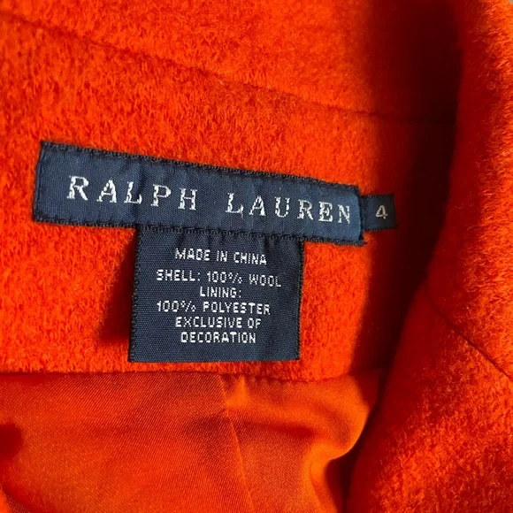 VTG Ralph Lauren Wool Crest Equestrian Blazer 4 – Heritage Academia Persimmon - Picture 5 of 8